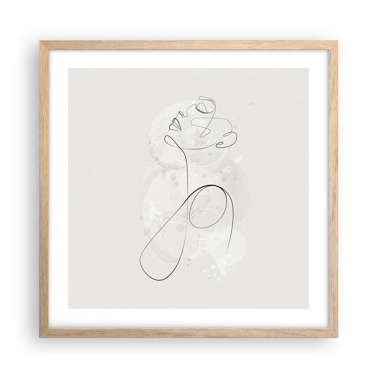 Poster in light oak frame - Spiral of Beauty - 50x50 cm
