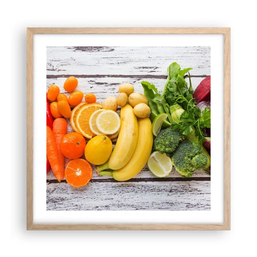 Poster in light oak frame - Is that Not Enough? - 50x50 cm