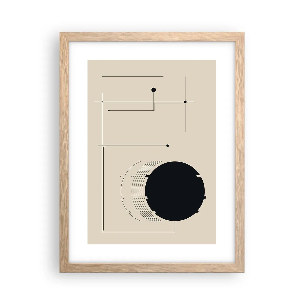 Poster in light oak frame - Springy and Dynamic Composition - 30x40 cm