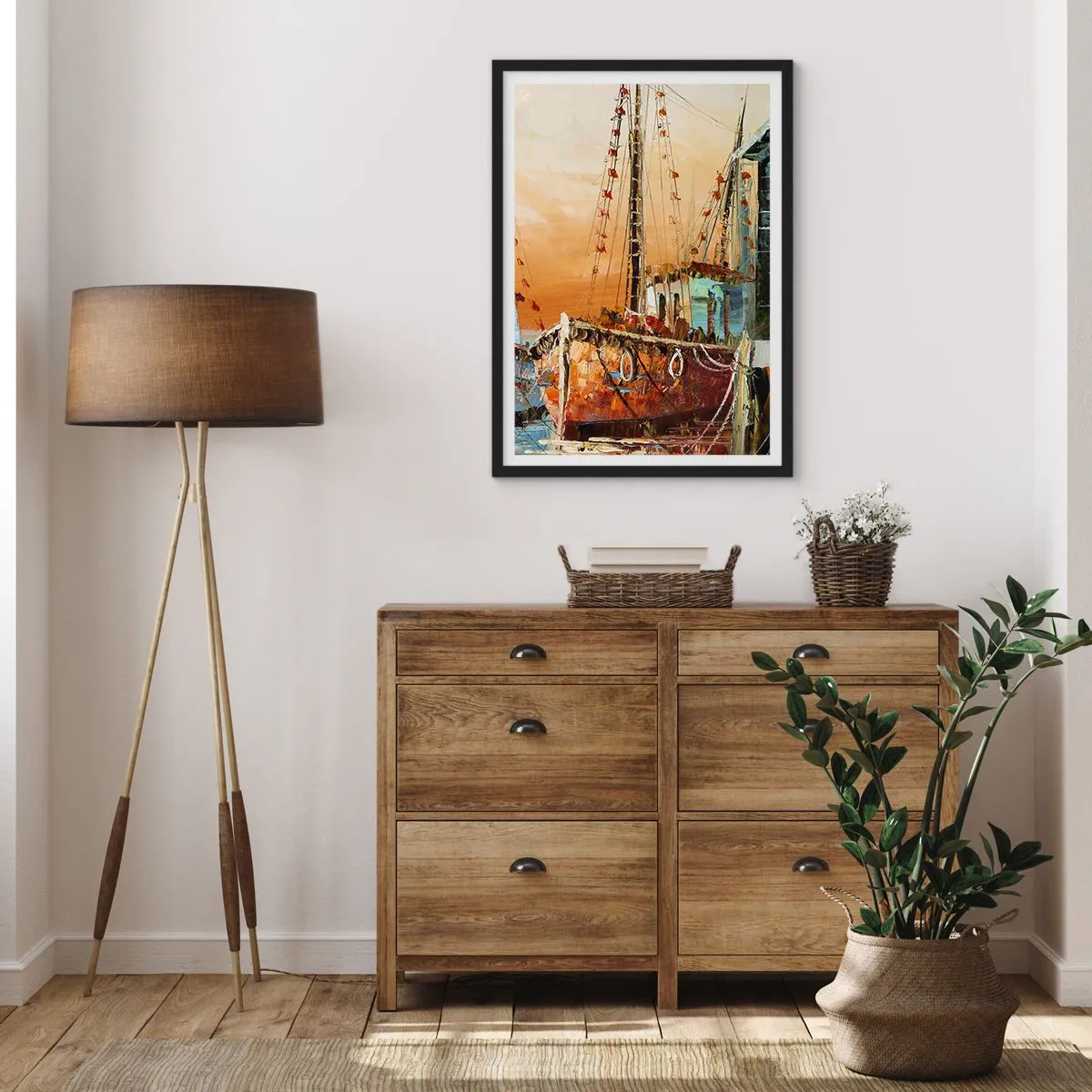 Poster in black frame - Calm Return - 70x100 cm