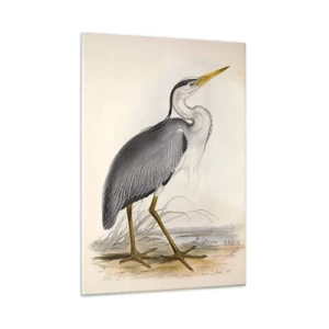 Glass picture - Charm of a Heron - 50x70 cm