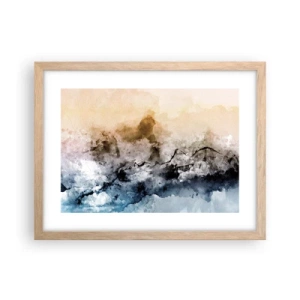 Poster in light oak frame - Drowned in Fog - 40x30 cm
