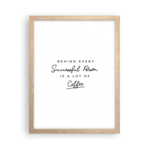 Poster in light oak frame - Secret of Success - 30x40 cm