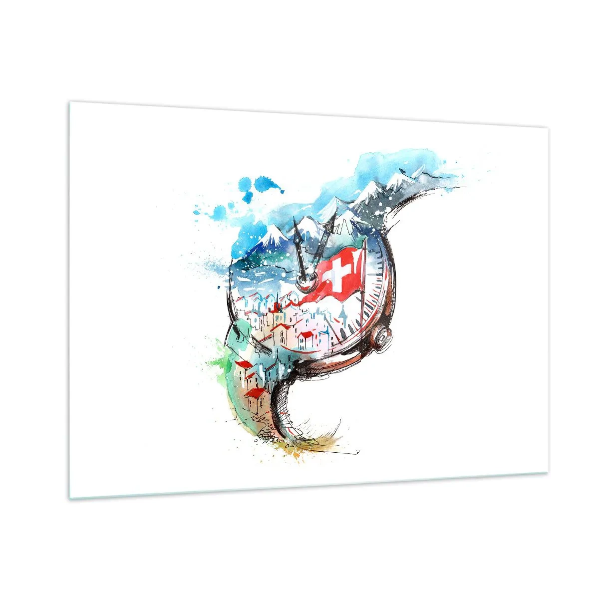 Glass picture - Spirit of Switzerland - 100x70 cm
