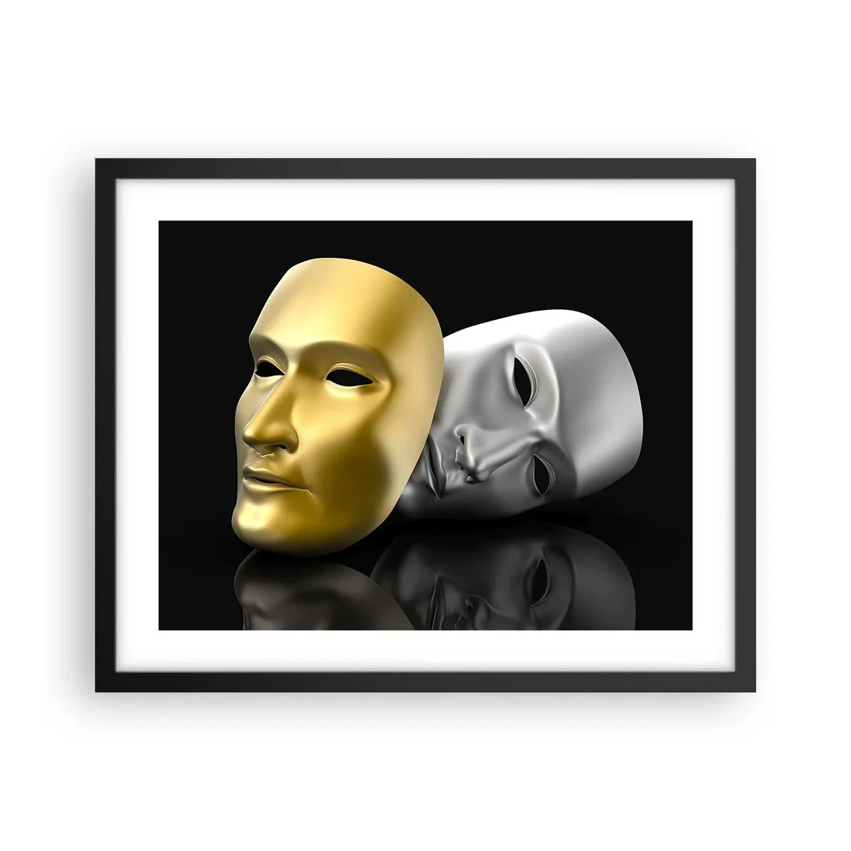 Poster in black frame - Life Is a Theatre - 50x40 cm