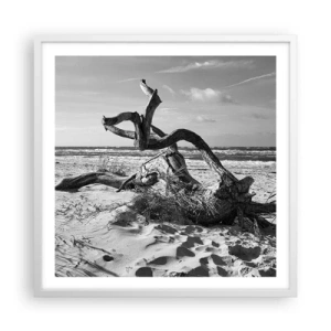 Poster in white frmae - Seaside Sculpture - 60x60 cm