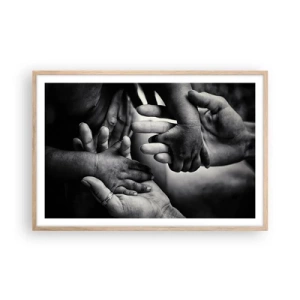 Poster in light oak frame - To be a Man - 91x61 cm