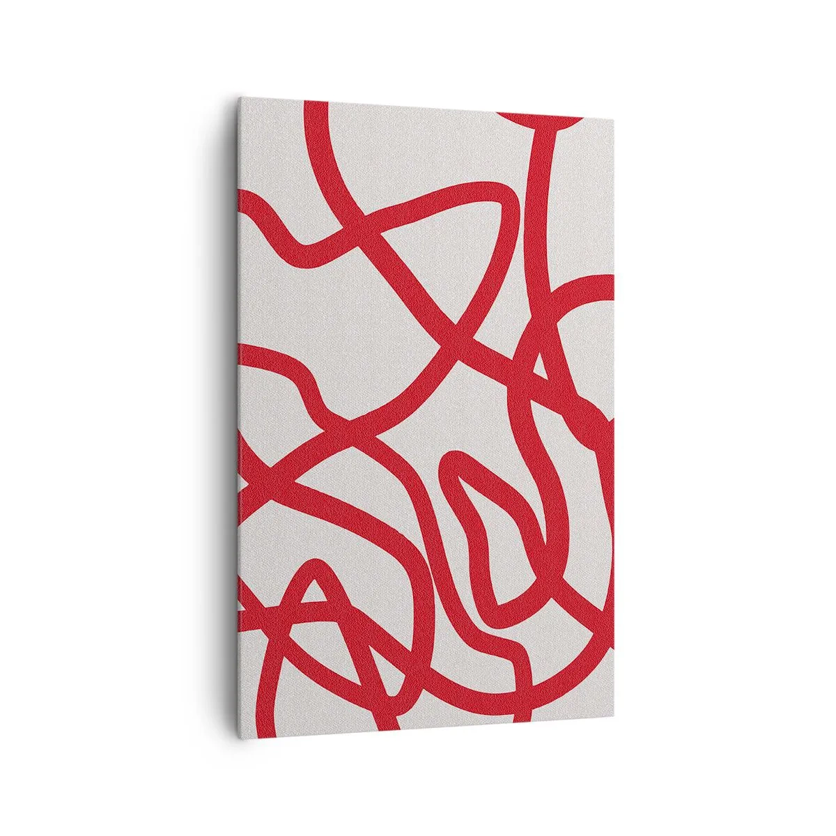 Canvas picture - Red on White - 80x120 cm