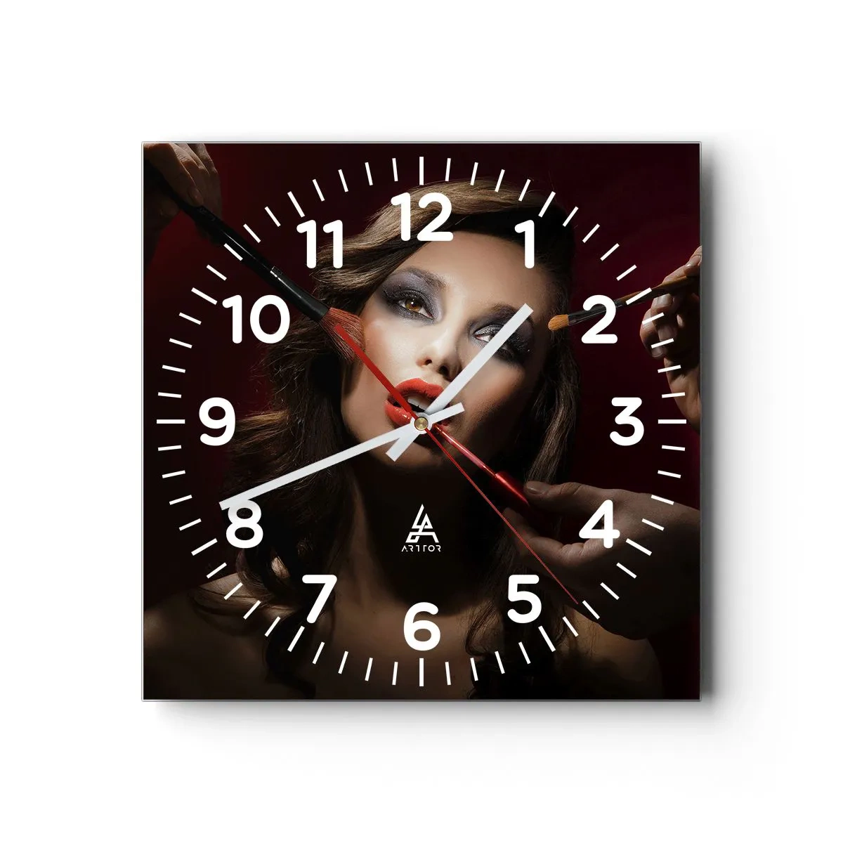 Wall clock - Clock on glass - Beautiful and Dreamy - 30x30 cm