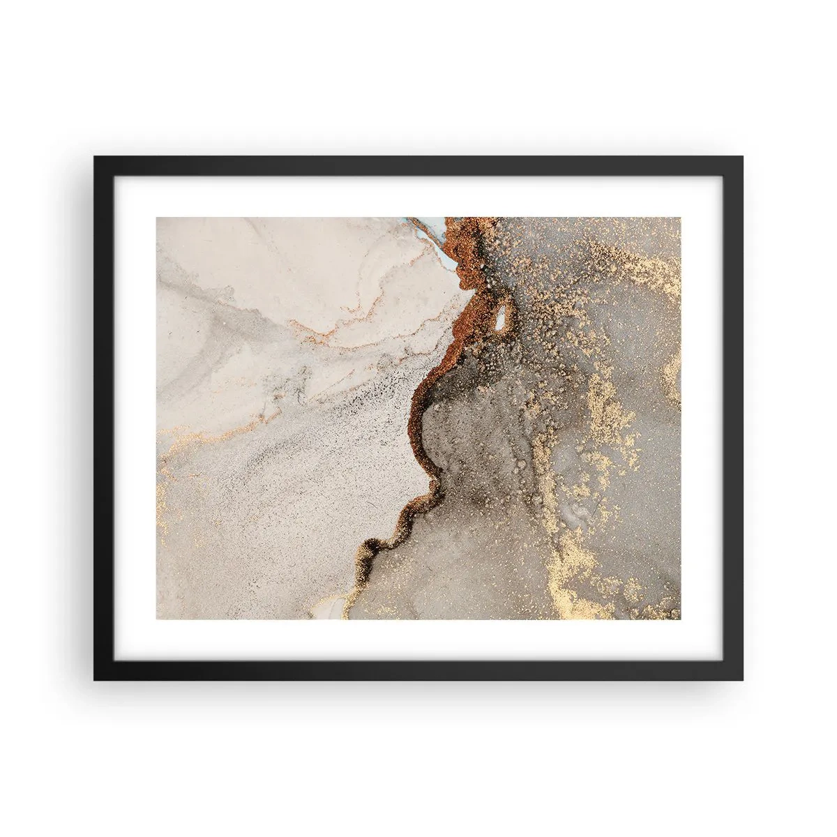 Poster in black frame - On the Border of Colours - 50x40 cm