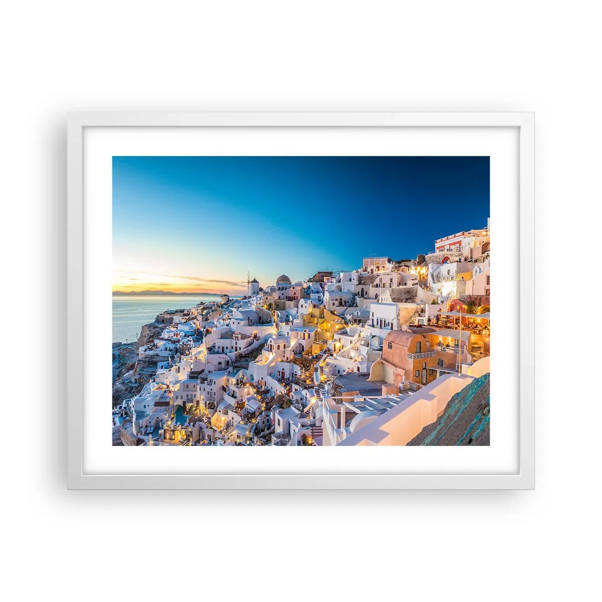 Poster in white frmae - Essence of Greekness - 50x40 cm