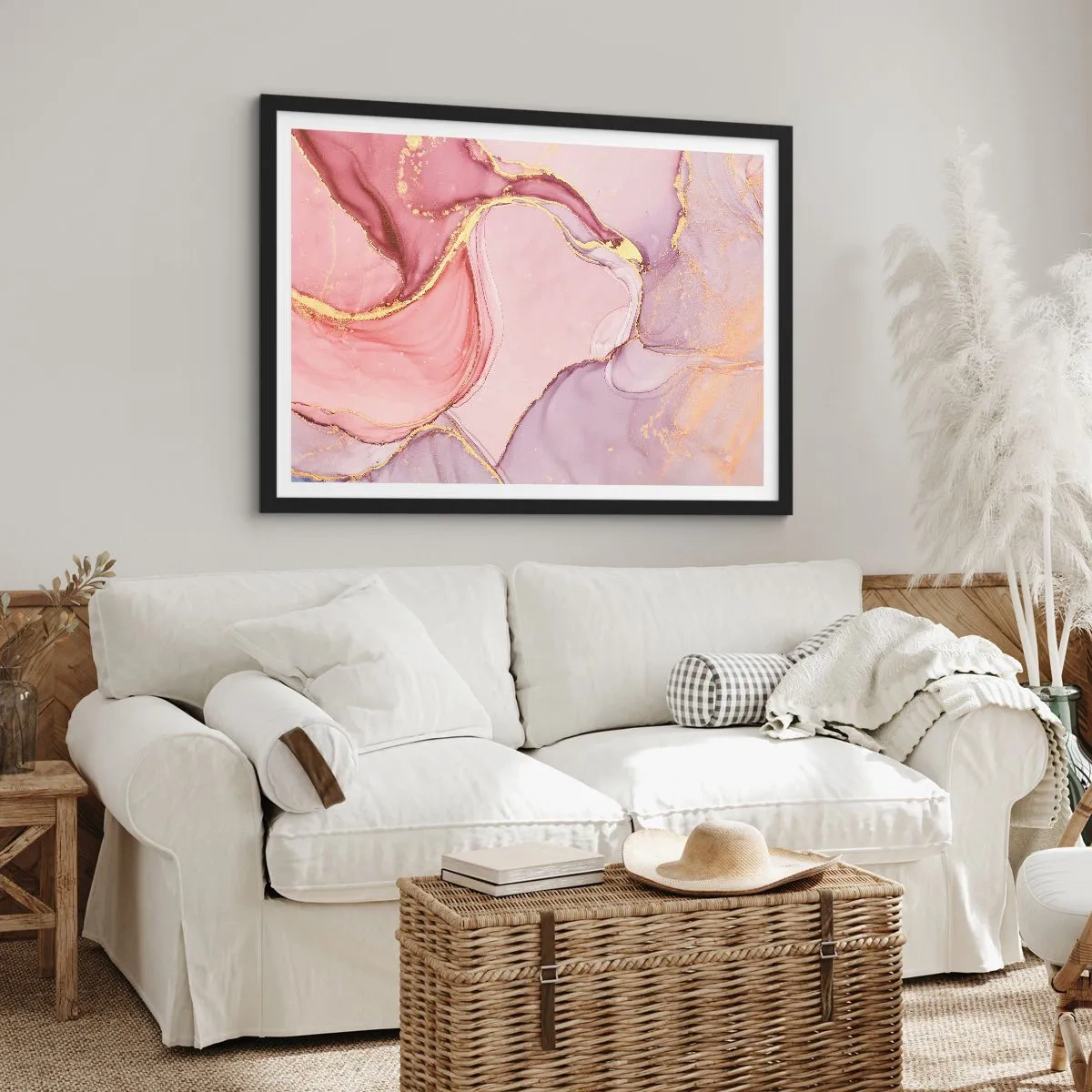 Poster in black frame - Caress of Colours - 40x30 cm