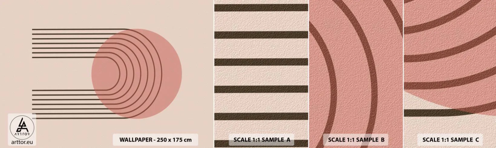 Photo Wallpaper Sample Self-Adhesive Deluxe Sticker - Irresistible Attraction - Abstraction, Piece, Modern Art. - 100x30 cm