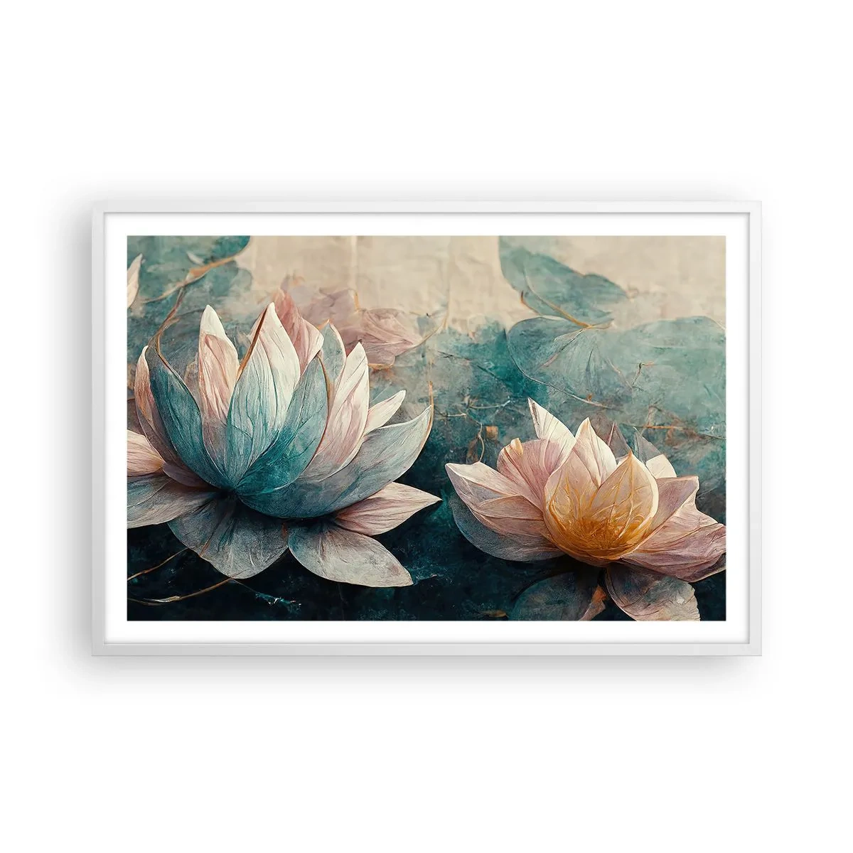 Poster in white frmae - Stars of the Lake - 91x61 cm