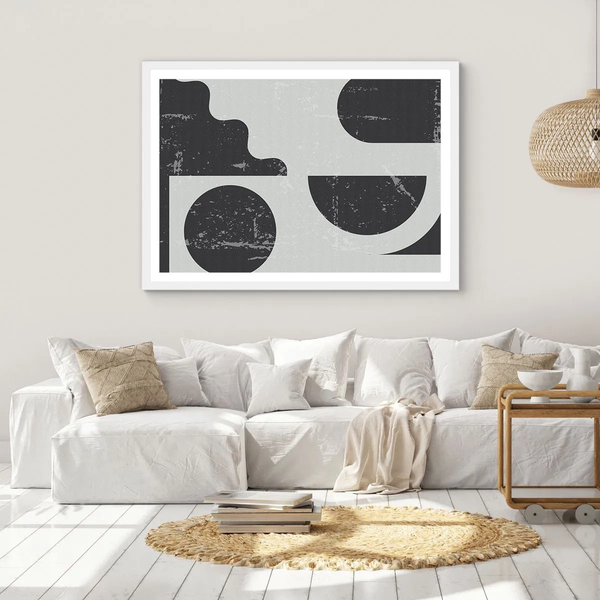 Poster in white frmae - Composition Above and Under - 70x50 cm