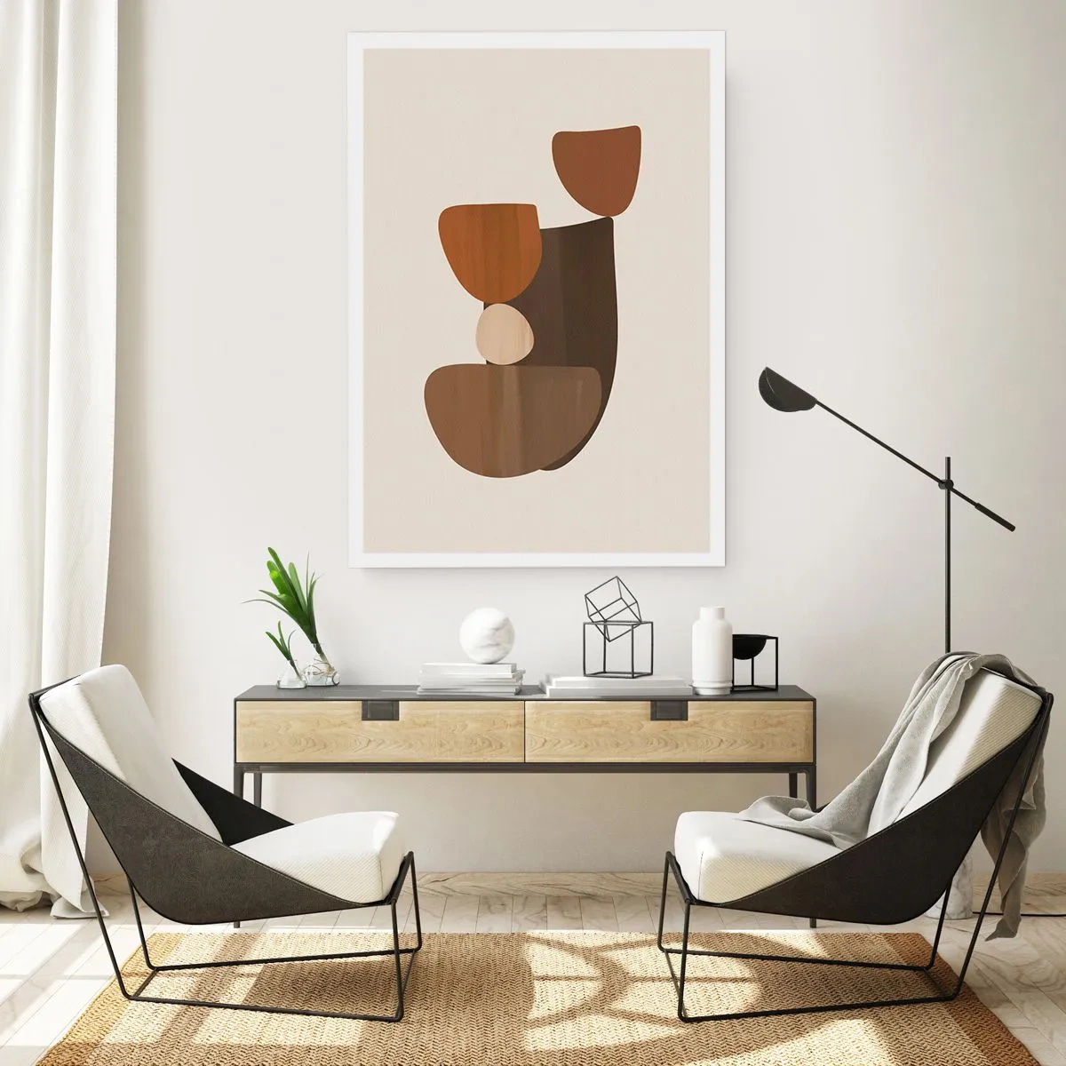 Poster - Composition in Brown - 30x40 cm