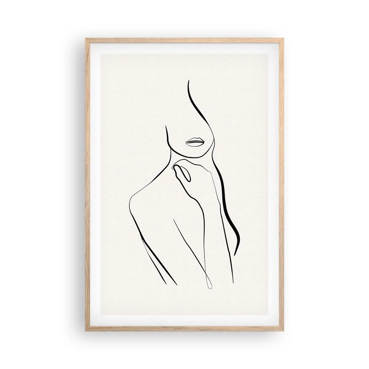 Poster in light oak frame - Wave of Melancholy - 61x91 cm