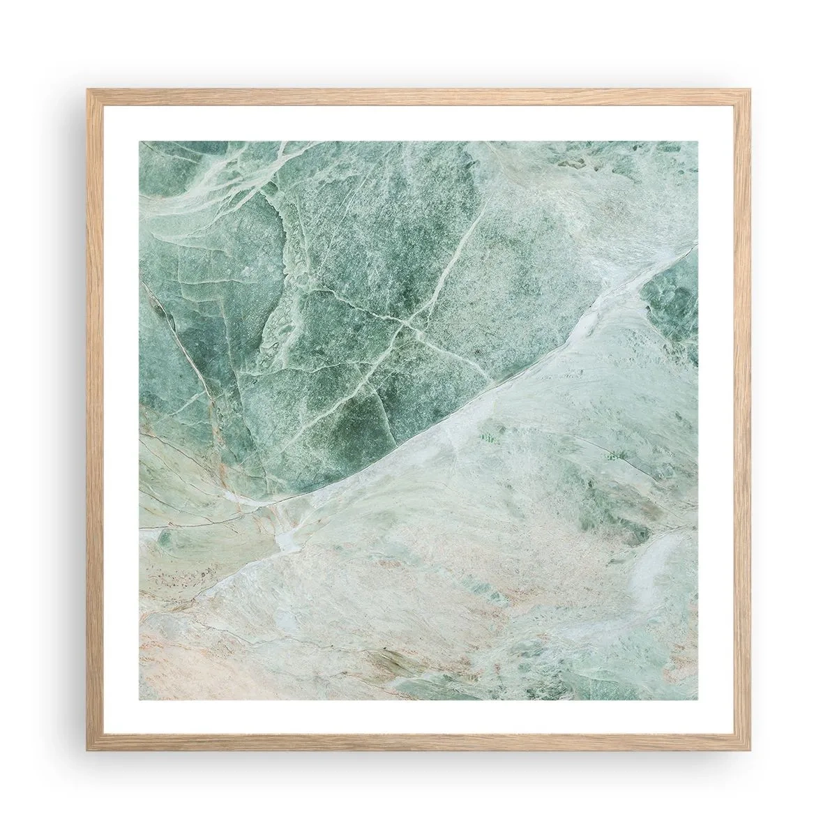 Poster in light oak frame - Noble Coolness of a Stone - 60x60 cm