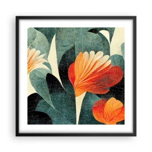 Poster in black frame - Heat of the Tropics, Coolness of the Ground - 50x50 cm