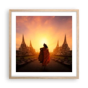 Poster in light oak frame - In Peace through Eternity - 50x50 cm