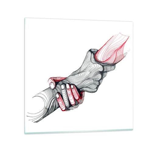 Glass picture - You Are in Good Hands - 50x50 cm