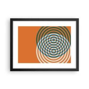Poster in black frame - Abstract Variation on a Circle - 40x30 cm