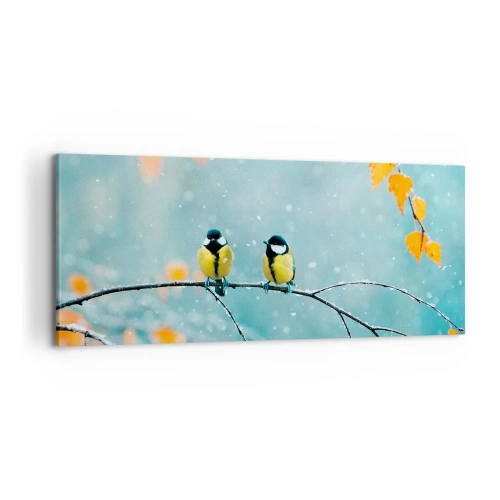 Canvas picture - Birdy Gossip - 100x40 cm