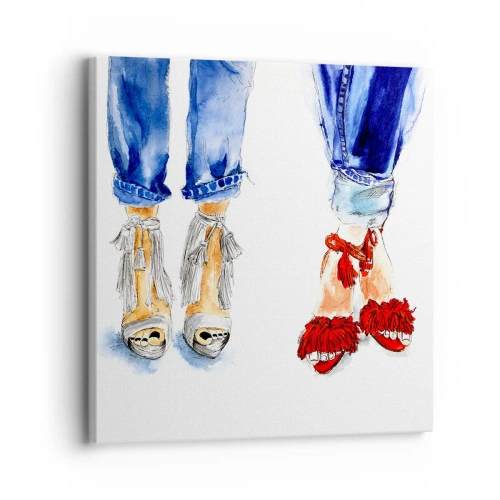 Canvas picture - Shall We Go for a Walk? - 30x30 cm