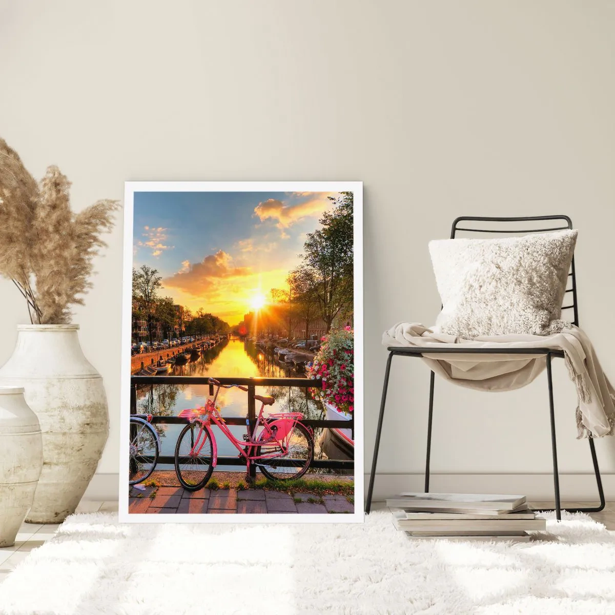 Poster - Spring Morning in Amsterdam - 70x100 cm