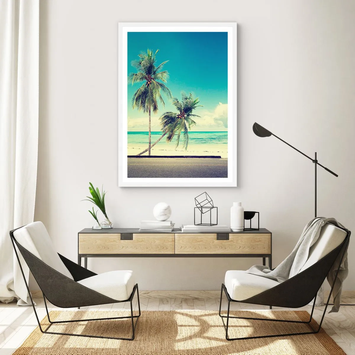 Poster in white frmae - Holiday Time - 61x91 cm