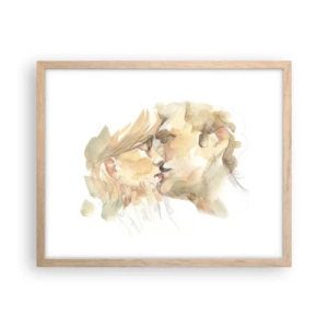 Poster in light oak frame - The Missing Half? - 50x40 cm
