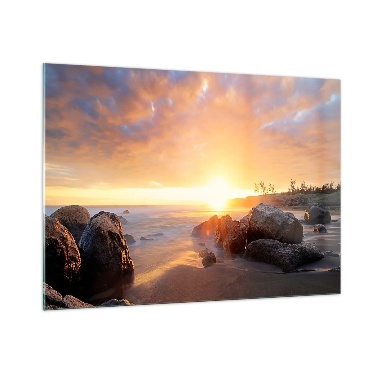 Glass picture - Shiny Breeze of the Evening - 100x70 cm