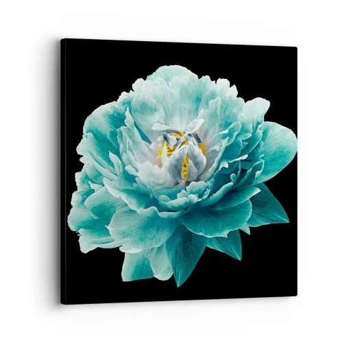 Canvas picture - Blue and Gold Petals - 30x30 cm