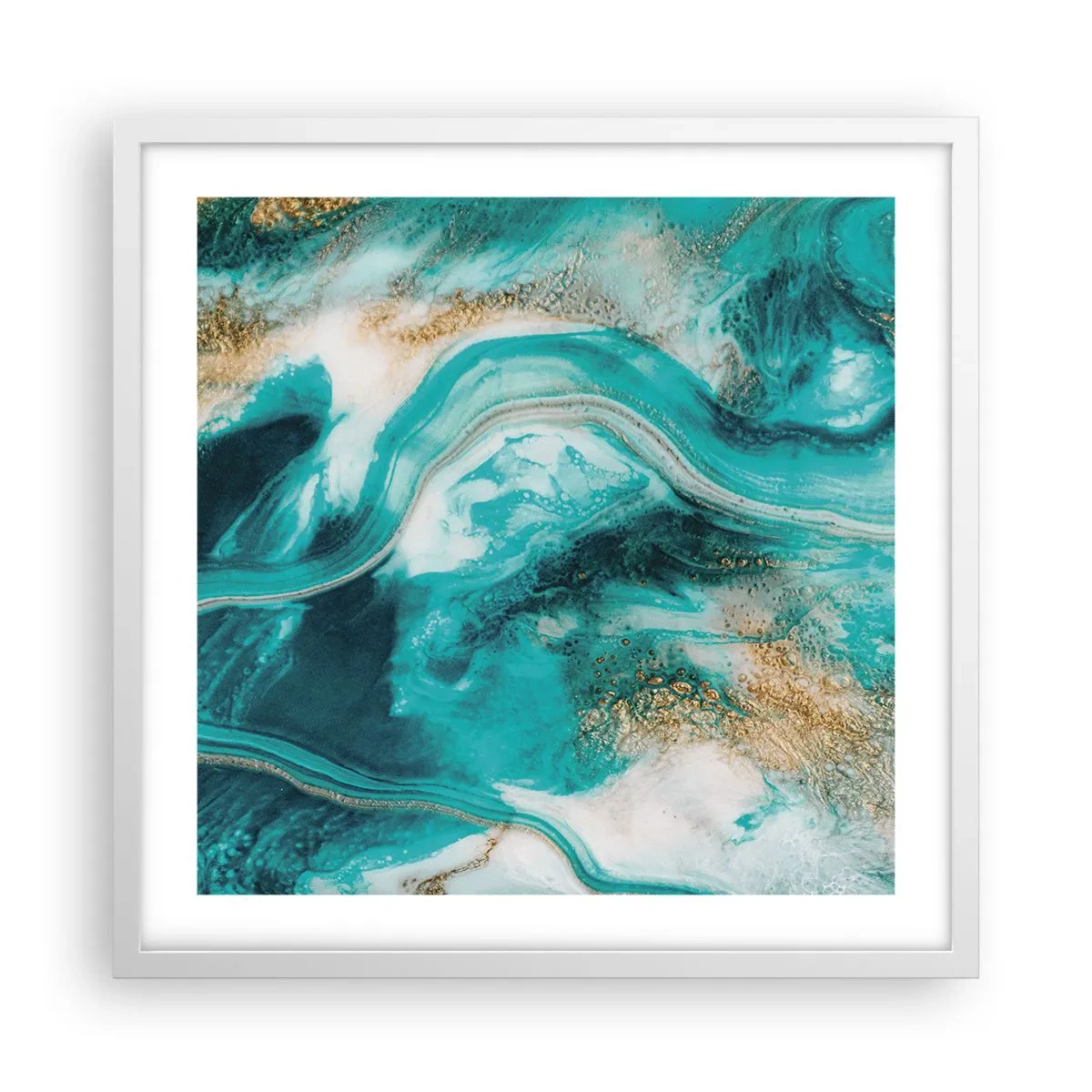 Poster in white frmae - River of Gold - 50x50 cm