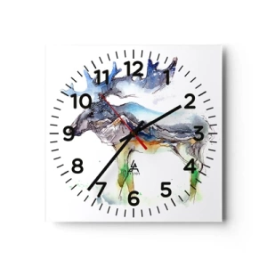 Wall clock - Clock on glass - Hero of a Winter's Tale - 40x40 cm