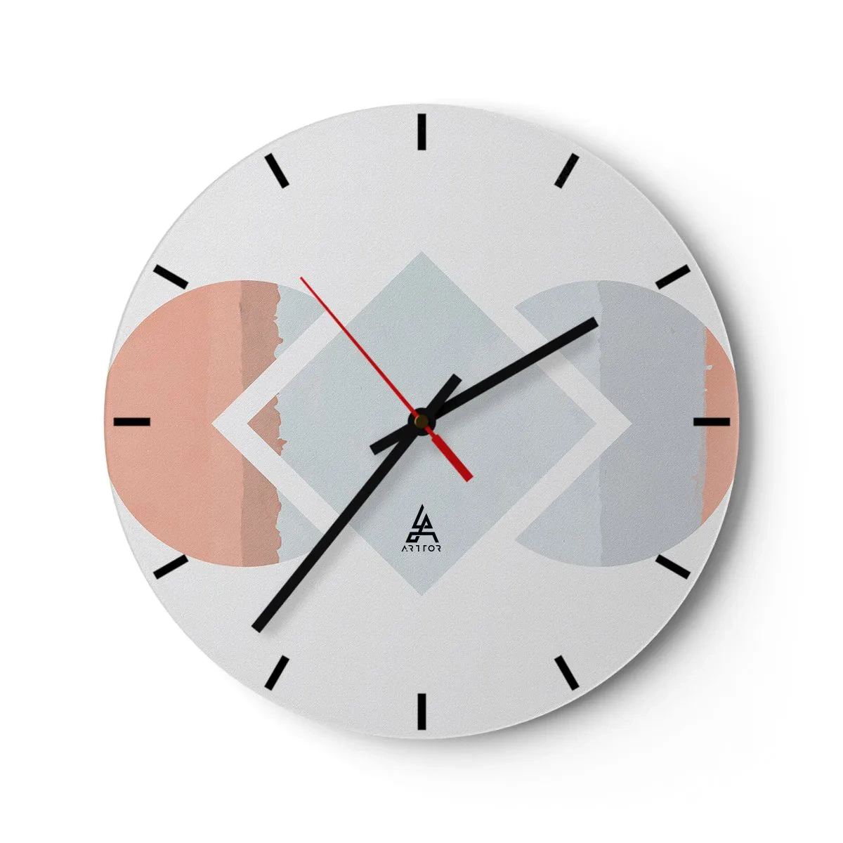 Wall clock - Clock on glass - Situation Is Clear - 40x40 cm