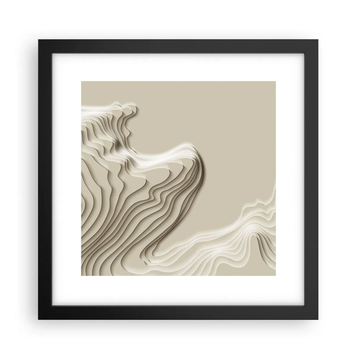 Poster in black frame - Topography of Art. - 30x30 cm