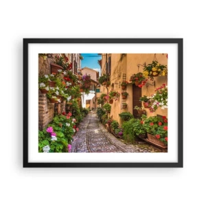 Poster in black frame - Italian Back Street - 50x40 cm