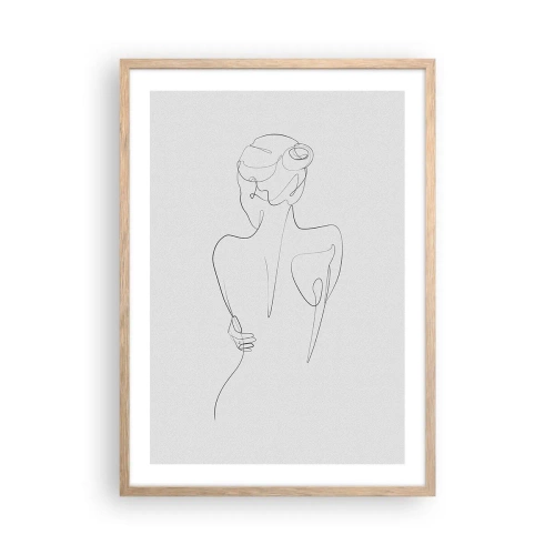 Poster in light oak frame - Music of the Body - 50x70 cm