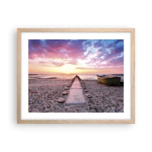 Poster in light oak frame - Moments of Profound Experience - 50x40 cm