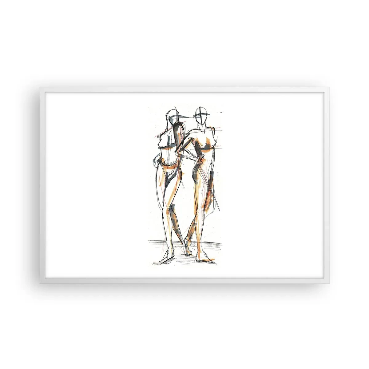 Poster in white frmae - Study of Grace - 91x61 cm