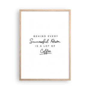 Poster in light oak frame - Secret of Success - 50x70 cm