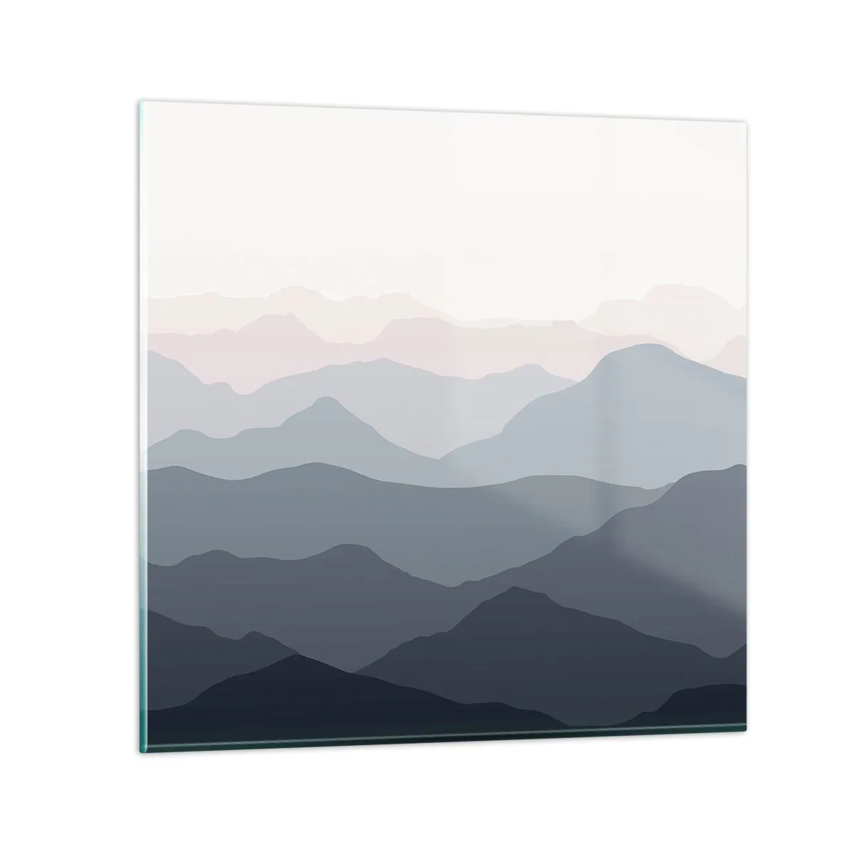Glass picture - Mountain Waves - 40x40 cm