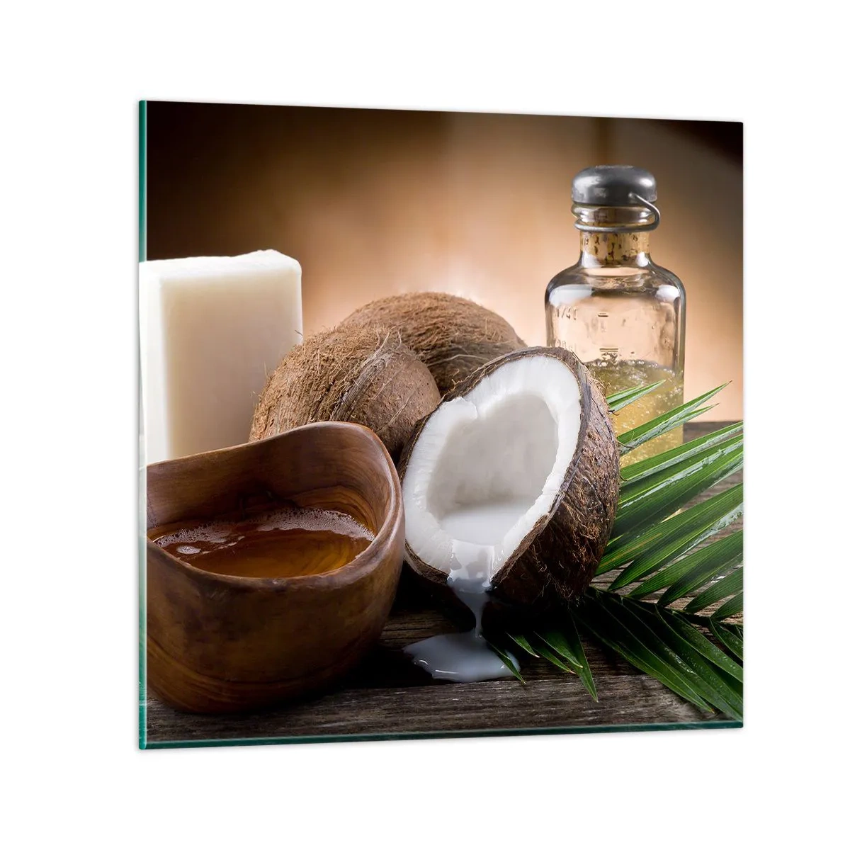 Glass picture - Health from Tropical Islands - 50x50 cm