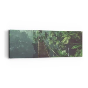Canvas picture - Hanging Bridge in the Green - 90x30 cm