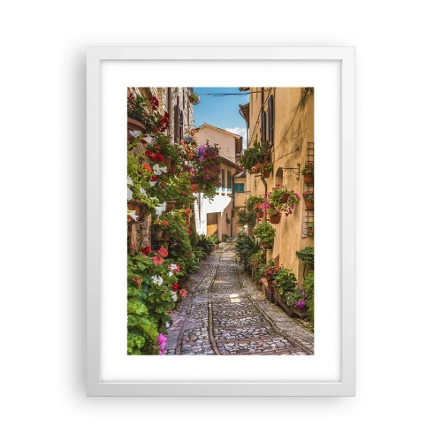 Poster in white frmae - Italian Back Street - 30x40 cm