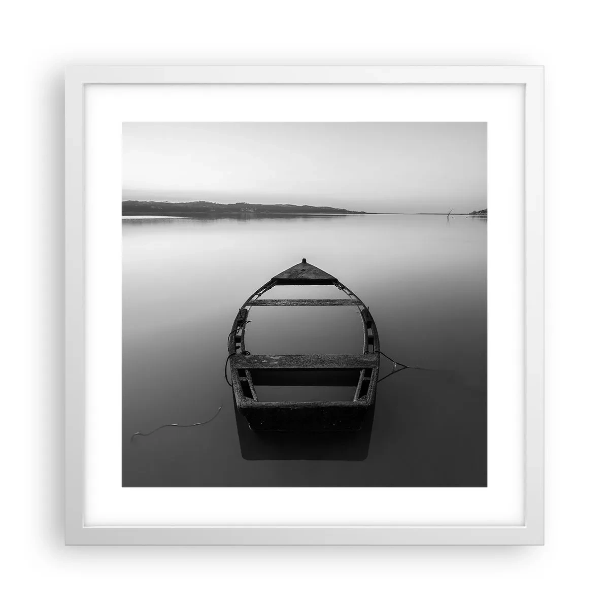 Poster in white frmae - Longing and Melancholy - 40x40 cm