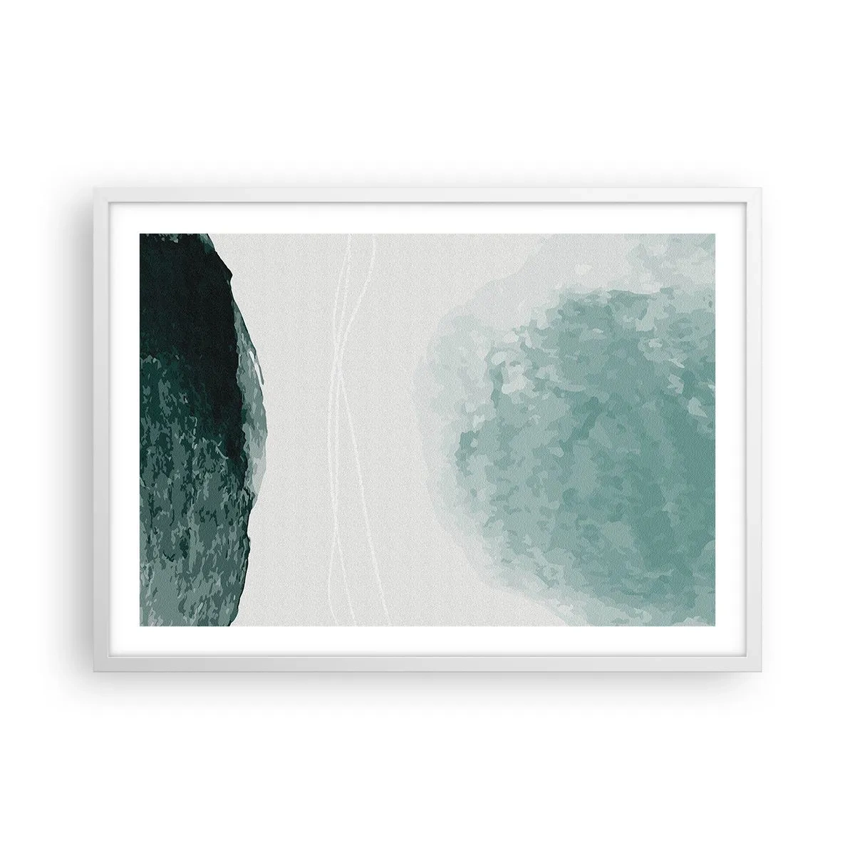 Poster in white frmae - Encounter With Fog - 70x50 cm