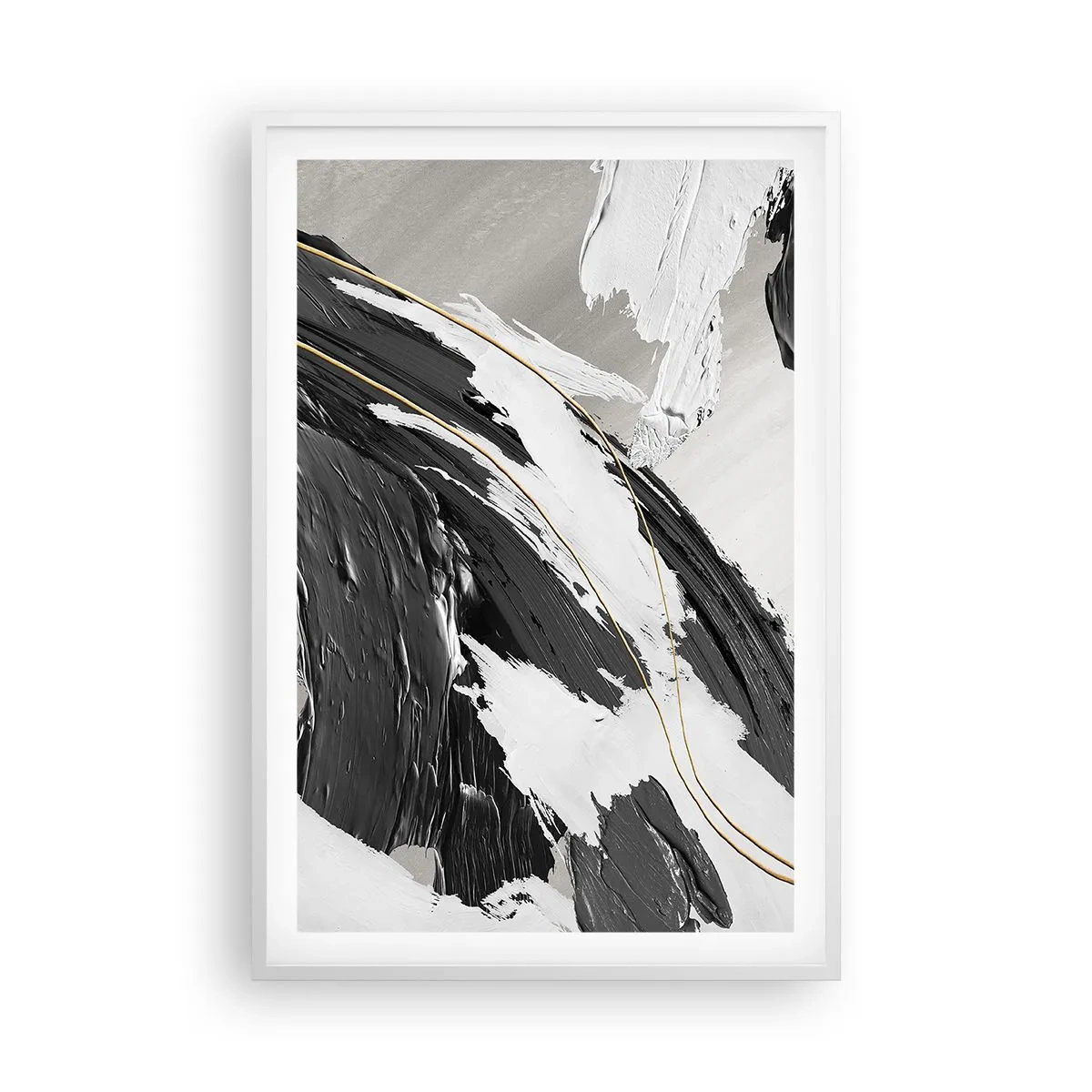 Poster in white frmae - Abstract with Flair - 61x91 cm
