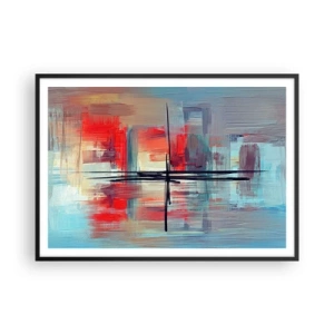 Poster in black frame - Landscape in a foreign Dimension - 100x70 cm